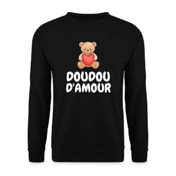Love Blanket Humor Cute Gift - Unisex Sweatshirt - black - Front - Alina (178cm) & Michal (187cm)