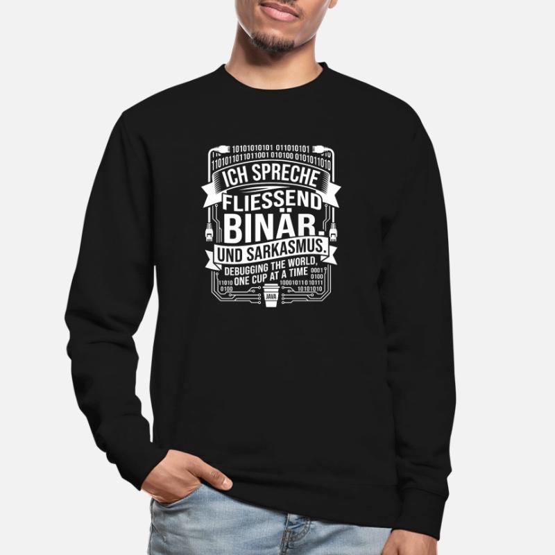 Coding Binärer Kaffee Sarkasmus Unisex Pullover