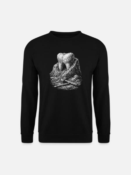Tooth in the Rock Monochrome Relief - Unisex Sweatshirt - black