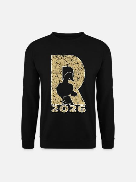 Rente 2026 R mit Ente für Rente - Unisex Pullover - Schwarz