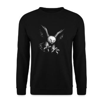 White-tailed eagle - Unisex Sweatshirt - black - Front - Alina (178cm) & Michal (187cm)