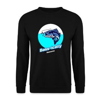 Bassmäßig großartig - Unisex Pullover - Schwarz - Vorne - Alina (178cm) & Michal (187cm)