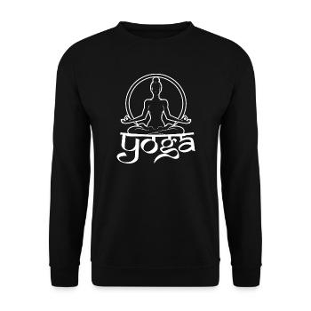 Yoga Silhouette Méditation Bien-être Relaxation - Sweat-shirt Unisexe - noir - Devant - Alina (178cm) & Michal (187cm)