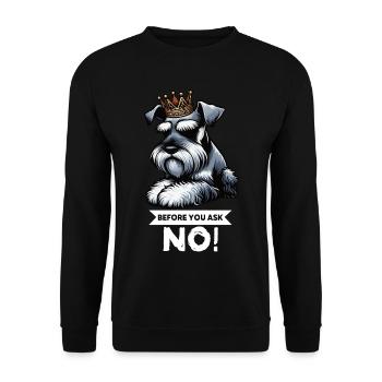 Avant que vous ne demandiez Schnauzer Riesenschnauzer - Sweat-shirt Unisexe - noir - Devant - Alina (178cm) & Michal (187cm)