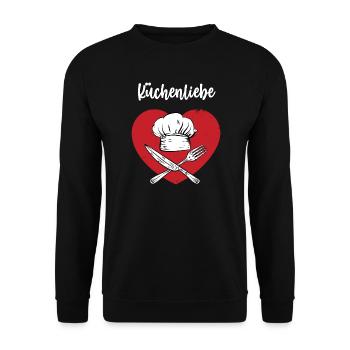 Küchenliebe Hobbykoch Leidenschaft Kochen Koch - Unisex Pullover - Schwarz - Vorne - Alina (178cm) & Michal (187cm)