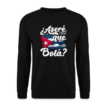 Kuba Stolz & Heimat - Cuba Flagge Design - Unisex Pullover - Schwarz - Vorne - Alina (178cm) & Michal (187cm)