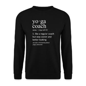 Art de définition du dictionnaire drôle du coach de yoga - Sweat-shirt Unisexe - noir - Devant - Alina (178cm) & Michal (187cm)