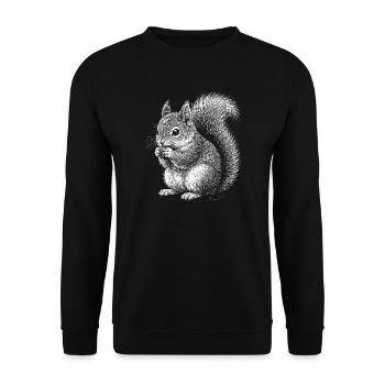 Écureuil - Sweat-shirt Unisexe - noir - Devant - Alina (178cm) & Michal (187cm)