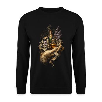 Pharmacist Herb Collector Pharmacist - Unisex Sweatshirt - black - Front - Alina (178cm) & Michal (187cm)