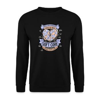 Handle with care - Unisex Sweatshirt - black - Front - Alina (178cm) & Michal (187cm)