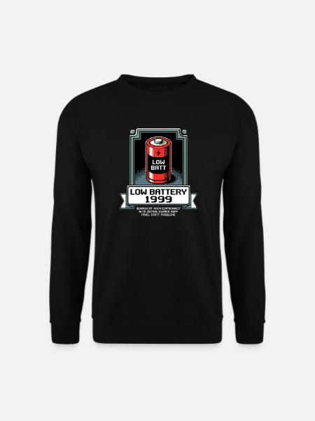 Low Battery Alte Zeiten - Unisex Pullover - Schwarz