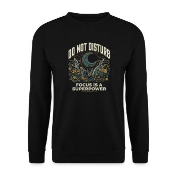 Focus Expert - Unisex Sweatshirt - black - Front - Alina (178cm) & Michal (187cm)