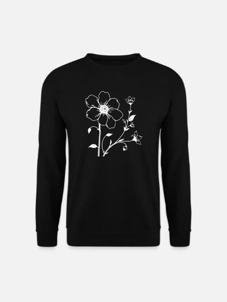 Blumenranke Blume Blüte Geschenk für sie - Unisex Pullover - Schwarz