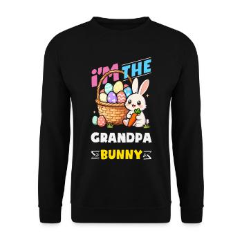 Joyeuse Pâques, douce chasse aux œufs du lapin, œufs de Pâques - Sweat-shirt Unisexe - noir - Devant - Alina (178cm) & Michal (187cm)