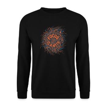 Focus Myth - Unisex Pullover - Schwarz - Vorne - Alina (178cm) & Michal (187cm)