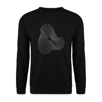 Plasma de contour échos Motif abstrait - Sweat-shirt Unisexe - noir - Devant - Alina (178cm) & Michal (187cm)