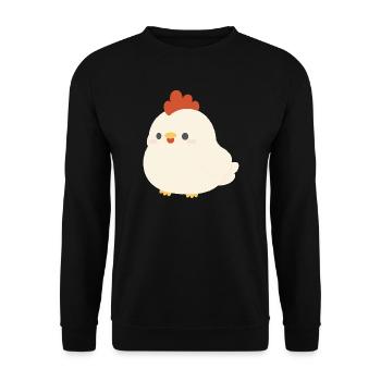 poulet - Sweat-shirt Unisexe - noir - Devant - Alina (178cm) & Michal (187cm)