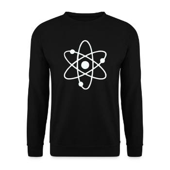 Atom Model Line Art - Unisex Sweatshirt - black - Front - Alina (178cm) & Michal (187cm)