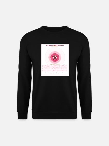 Rosace Fibonacci Rose Délicate - Sweat-shirt Unisexe - noir