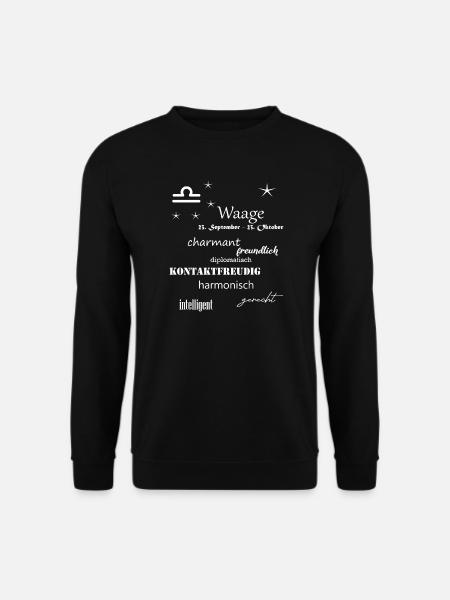 Waage_Sternzeichen - Unisex Pullover - Schwarz