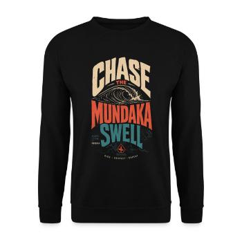Mundaka Surfing - Unisex Pullover - Schwarz - Vorne - Alina (178cm) & Michal (187cm)