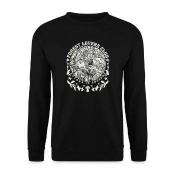 WALDLIEBHABERCLUB - Unisex Pullover - Schwarz - Vorne - Alina (178cm) & Michal (187cm)