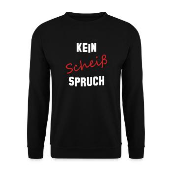 Kein Scheiß Spruch - Unisex Pullover - Schwarz - Vorne - Alina (178cm) & Michal (187cm)