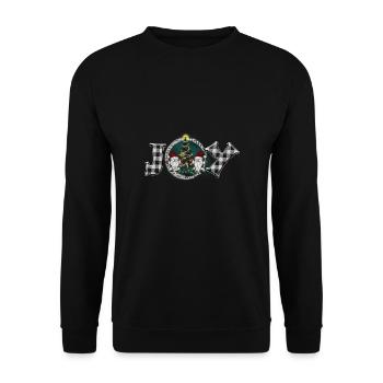 Weihnachten Santa Claus Merry Christmas - Unisex Sweatshirt - black - Front - Alina (178cm) & Michal (187cm)