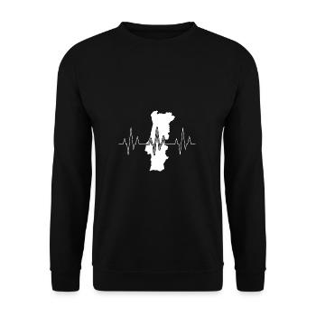 Portugal - Unisex Pullover - Schwarz - Vorne - Alina (178cm) & Michal (187cm)