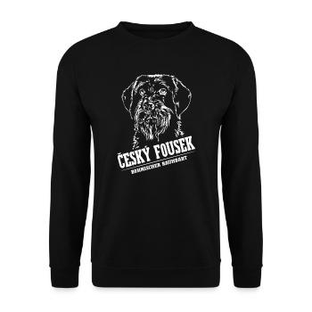 CESKY FOUSEK Bohemian Rauhbart Hound Wilsigns - Sweat-shirt Unisexe - noir - Devant - Alina (178cm) & Michal (187cm)