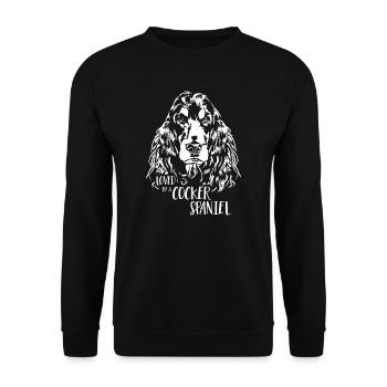 COCKER SPANIEL Dog Saying Dogs Saying Dogs - Unisex Sweatshirt - black - Front - Alina (178cm) & Michal (187cm)