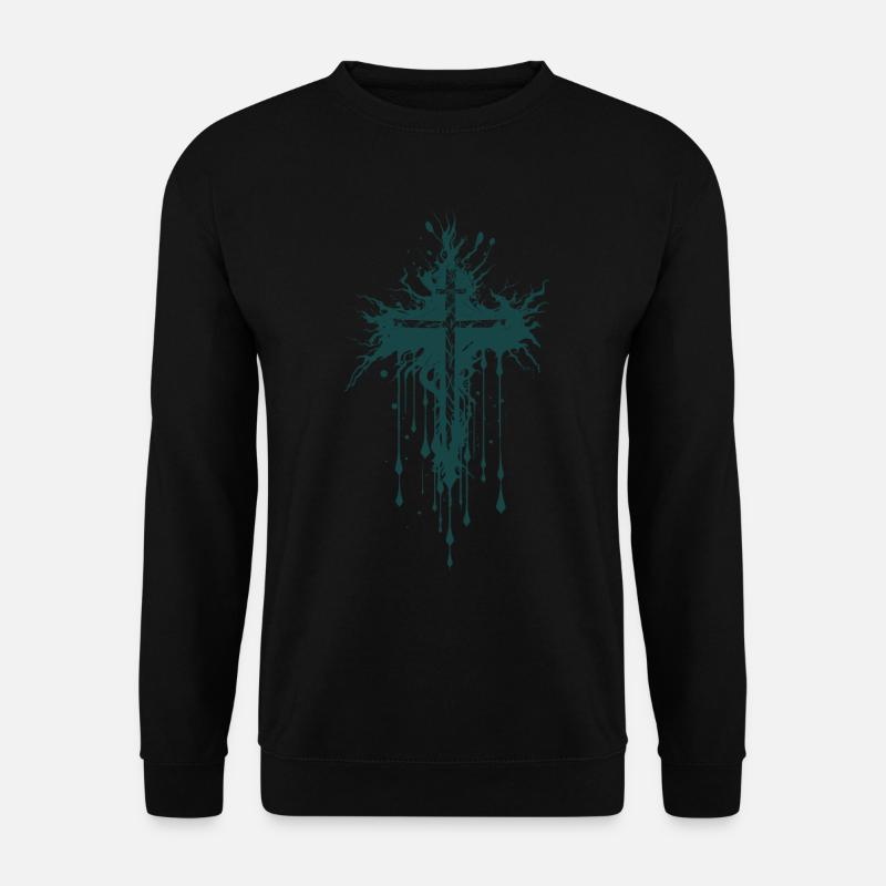 Cross Gothic Goth Evil - Unisex Sweatshirt - black