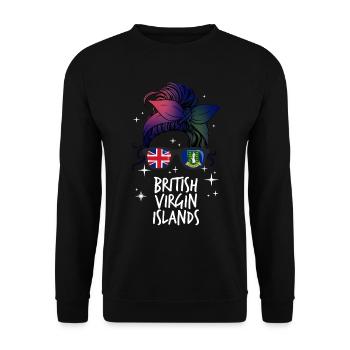 Britische Jungferninseln - Unisex Pullover - Schwarz - Vorne - Alina (178cm) & Michal (187cm)