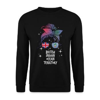British Indian Ocean Territory - Unisex Sweatshirt - black - Front - Alina (178cm) & Michal (187cm)
