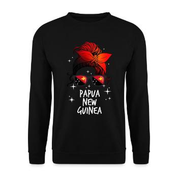 Papua-Neuguinea - Unisex Pullover - Schwarz - Vorne - Alina (178cm) & Michal (187cm)