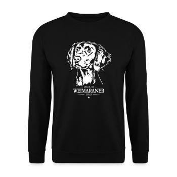 Weimaraner Longhair Dad Dogs Hunting Dogs Wilsigns - Unisex Sweatshirt - black - Front - Alina (178cm) & Michal (187cm)