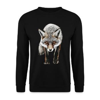 Fuchs - Unisex Pullover - Schwarz - Vorne - Alina (178cm) & Michal (187cm)