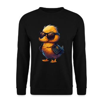 Canard frais avec lunettes de soleil - Sweat-shirt Unisexe - noir - Devant - Alina (178cm) & Michal (187cm)