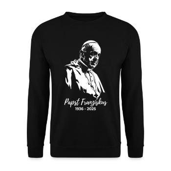 Pope Francis - Holy Father - Unisex Sweatshirt - black - Front - Alina (178cm) & Michal (187cm)