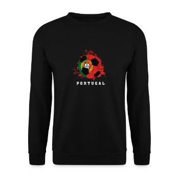 Portugal - Fussball - Weltmeisterschaft - Unisex Pullover - Schwarz - Vorne - Alina (178cm) & Michal (187cm)