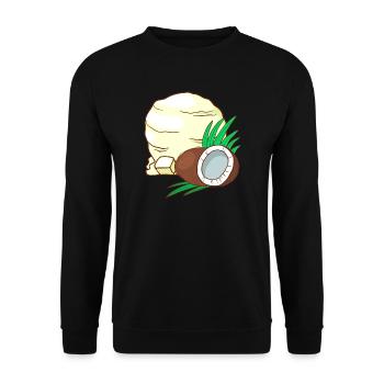 Kokosnuss Eis Speiseeis Eiskrem Eiscreme Kugeleis - Unisex Pullover - Schwarz - Vorne - Alina (178cm) & Michal (187cm)