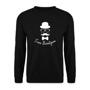 Team groom - bachelor party wedding marriage - Unisex Sweatshirt - black - Front - Alina (178cm) & Michal (187cm)