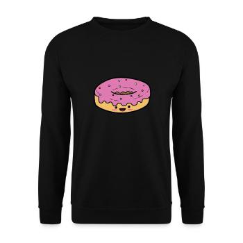 donut - Unisex Sweatshirt - black - Front - Alina (178cm) & Michal (187cm)
