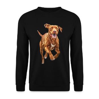 Vizsla - Unisex Pullover - Schwarz - Vorne - Alina (178cm) & Michal (187cm)