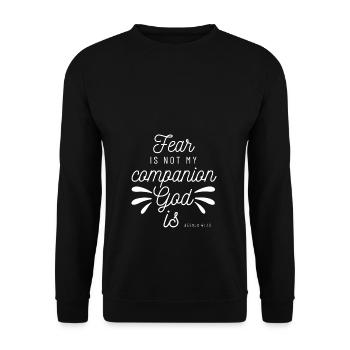 Fear Not Companion God Is Christlicher Glaube - Unisex Pullover - Schwarz - Vorne - Alina (178cm) & Michal (187cm)
