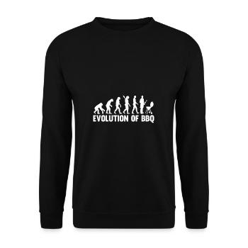 BBQ Grill Évolution du BBQ - Sweat-shirt Unisexe - noir - Devant - Alina (178cm) & Michal (187cm)