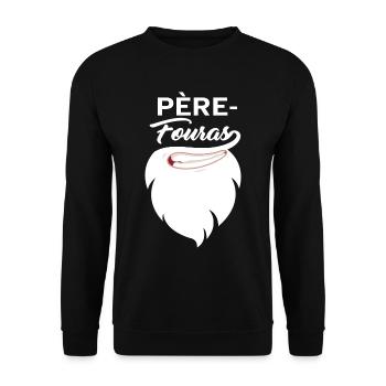 Père Fouras Papa Barbu - Sweat-shirt Unisexe - noir - Devant - Alina (178cm) & Michal (187cm)