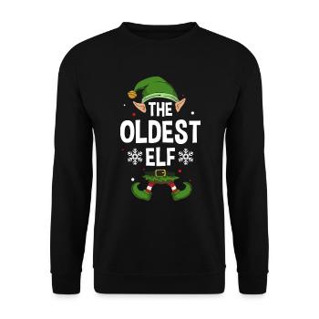 Le plus ancien groupe familial elfe correspondant à Noël - Sweat-shirt Unisexe - noir - Devant - Alina (178cm) & Michal (187cm)