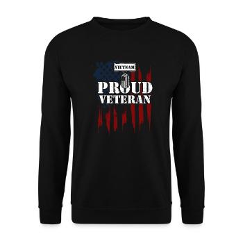 Vietnam Proud Veteran - Veteran - Unisex Pullover - Schwarz - Vorne - Alina (178cm) & Michal (187cm)