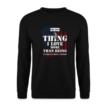 The Only Thing I Love More Than... - Unisex Pullover - Schwarz - Vorne - Alina (178cm) & Michal (187cm)